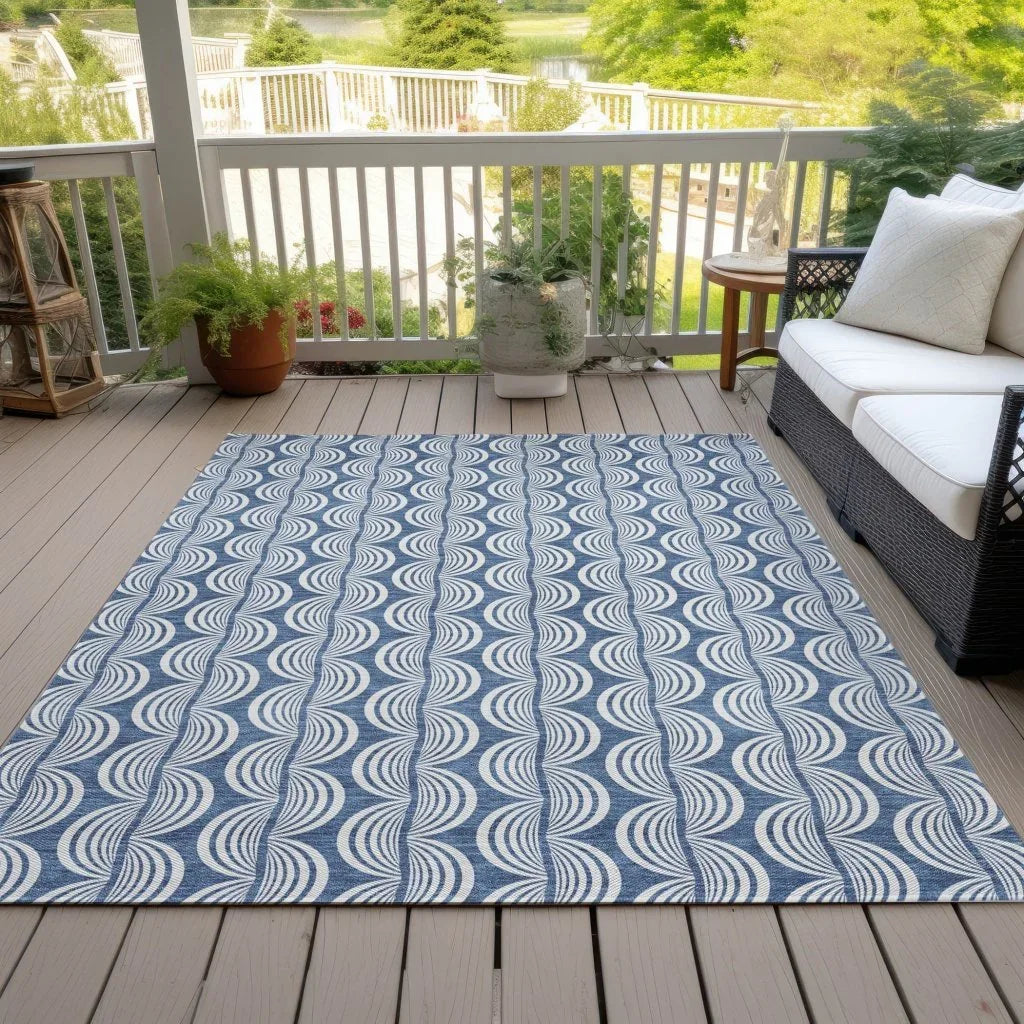 Kairova Denim Washable Indoor-Outdoor Rug-Outdoor Rugs-LOOMLAN Rugs-LOOMLAN