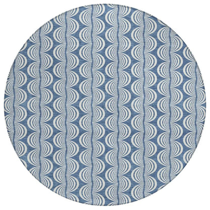 Kairova Denim Washable Indoor-Outdoor Rug-Outdoor Rugs-LOOMLAN Rugs-8' x 8'-LOOMLAN