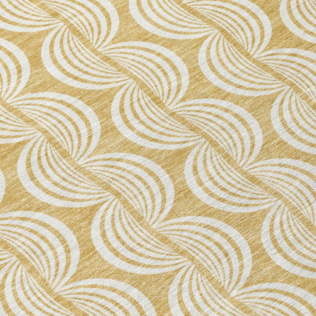 Kairova Gold Washable Indoor-Outdoor Rug-Outdoor Rugs-LOOMLAN Rugs-LOOMLAN