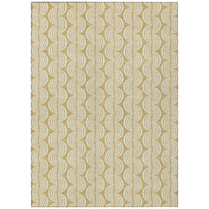 Kairova Gold Washable Indoor-Outdoor Rug-Outdoor Rugs-LOOMLAN Rugs-2'6" x 3'10"-LOOMLAN