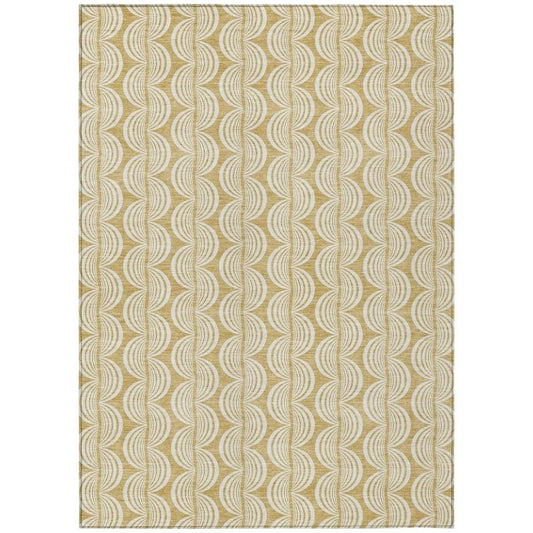 Kairova Gold Washable Indoor-Outdoor Rug-Outdoor Rugs-LOOMLAN Rugs-2'6" x 3'10"-LOOMLAN