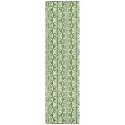 Kairova Green Washable Indoor-Outdoor Rug-Outdoor Rugs-LOOMLAN Rugs-2'3" x 7'6"-LOOMLAN