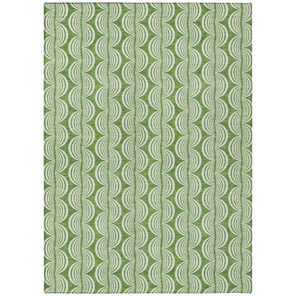 Kairova Green Washable Indoor-Outdoor Rug-Outdoor Rugs-LOOMLAN Rugs-2'6" x 3'10"-LOOMLAN