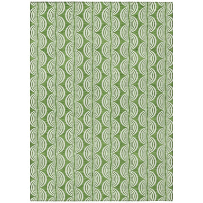 Kairova Green Washable Indoor-Outdoor Rug-Outdoor Rugs-LOOMLAN Rugs-2'6" x 3'10"-LOOMLAN
