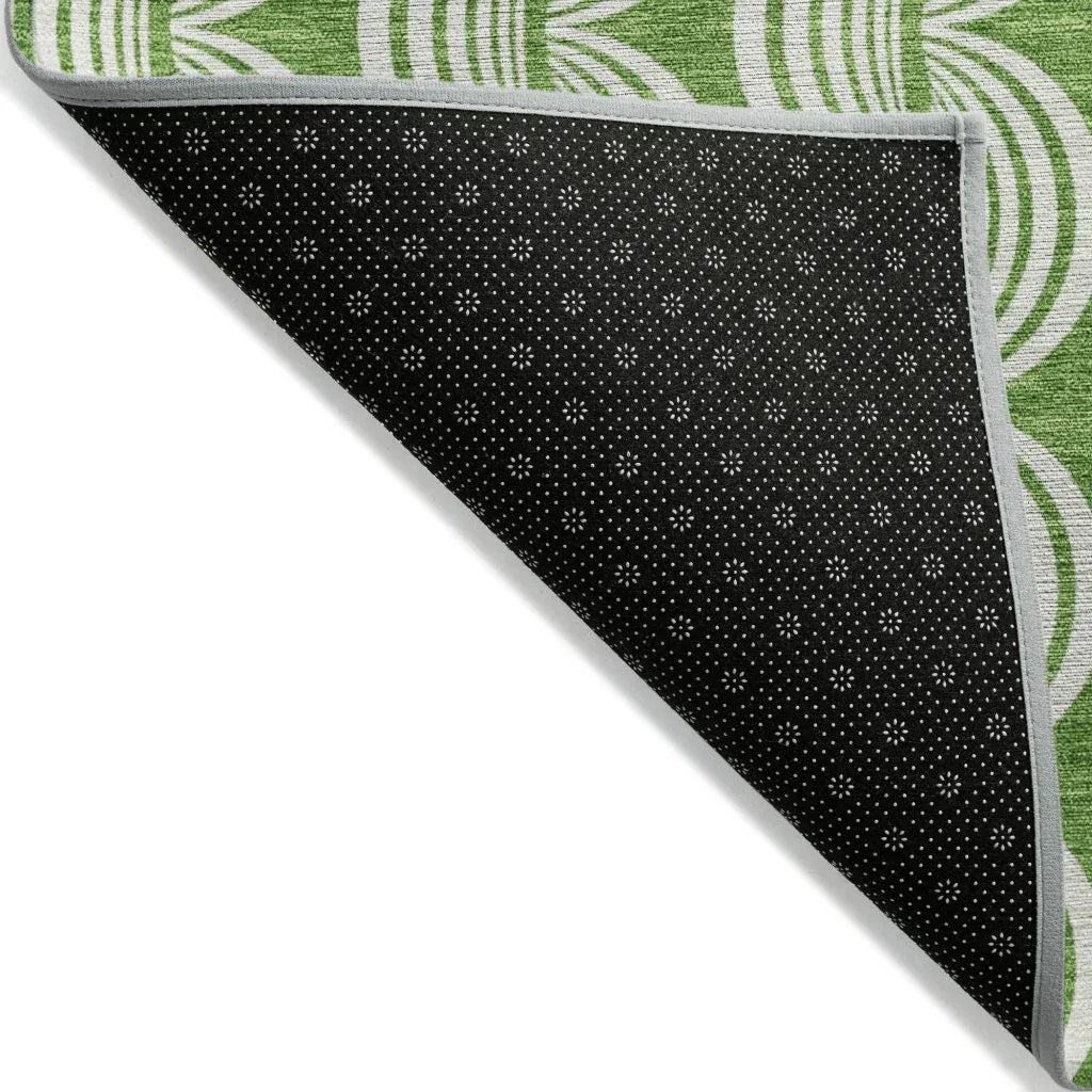 Kairova Green Washable Indoor-Outdoor Rug-Outdoor Rugs-LOOMLAN Rugs-LOOMLAN