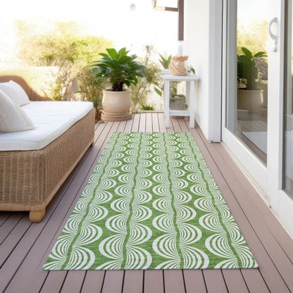 Kairova Green Washable Indoor-Outdoor Rug-Outdoor Rugs-LOOMLAN Rugs-LOOMLAN