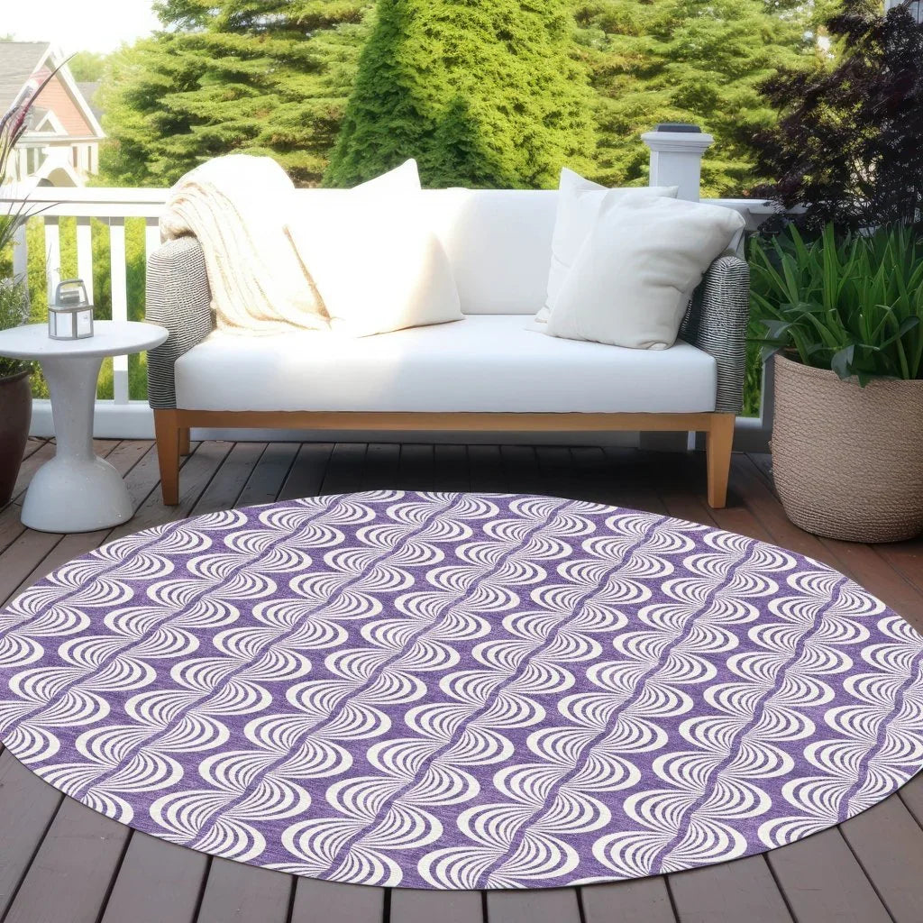 Kairova Purple Washable Indoor-Outdoor Rug-Outdoor Rugs-LOOMLAN Rugs-LOOMLAN