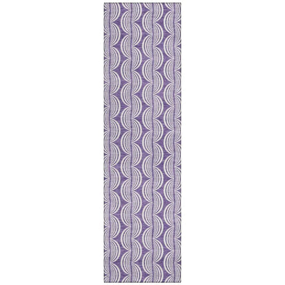 Kairova Purple Washable Indoor-Outdoor Rug-Outdoor Rugs-LOOMLAN Rugs-2'3" x 7'6"-LOOMLAN