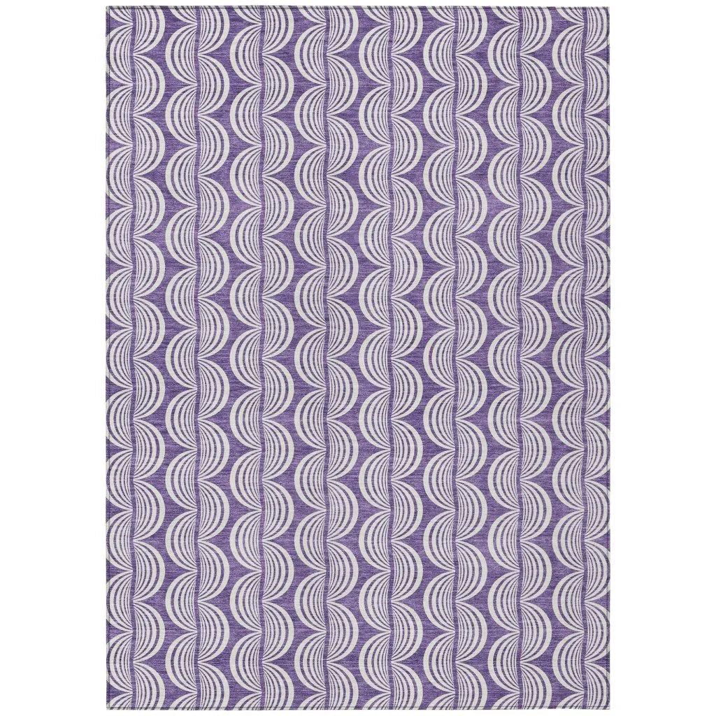 Kairova Purple Washable Indoor-Outdoor Rug-Outdoor Rugs-LOOMLAN Rugs-2'6" x 3'10"-LOOMLAN