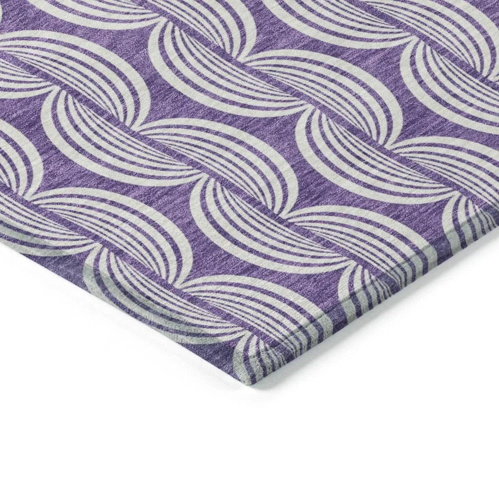 Kairova Purple Washable Indoor-Outdoor Rug-Outdoor Rugs-LOOMLAN Rugs-LOOMLAN