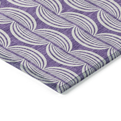 Kairova Purple Washable Indoor-Outdoor Rug-Outdoor Rugs-LOOMLAN Rugs-LOOMLAN