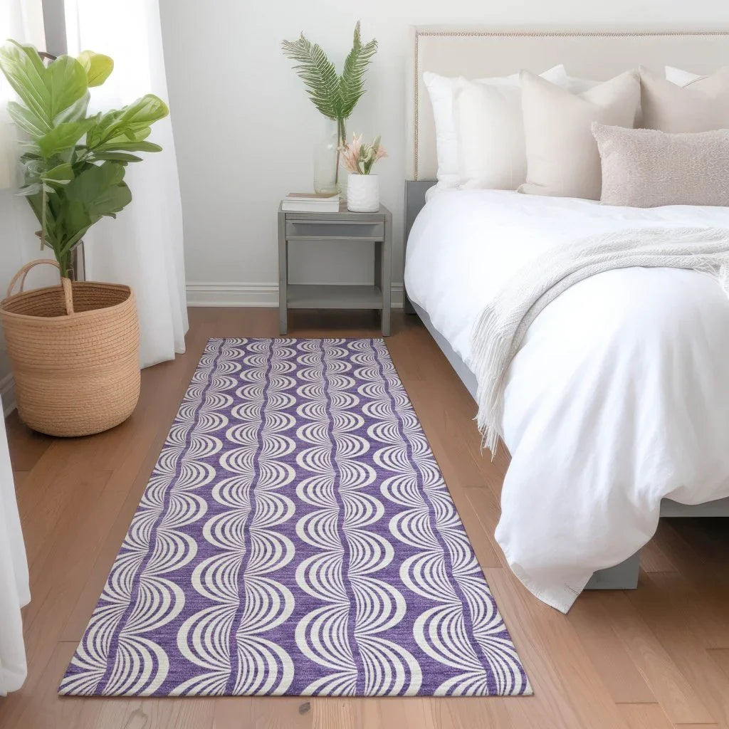 Kairova Purple Washable Indoor-Outdoor Rug-Outdoor Rugs-LOOMLAN Rugs-LOOMLAN