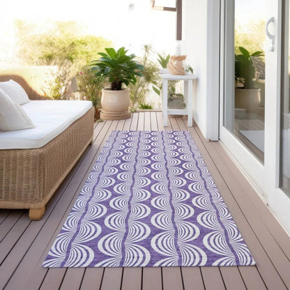 Kairova Purple Washable Indoor-Outdoor Rug-Outdoor Rugs-LOOMLAN Rugs-LOOMLAN