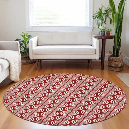 Kairova Red Washable Indoor-Outdoor Rug-Outdoor Rugs-LOOMLAN Rugs-LOOMLAN