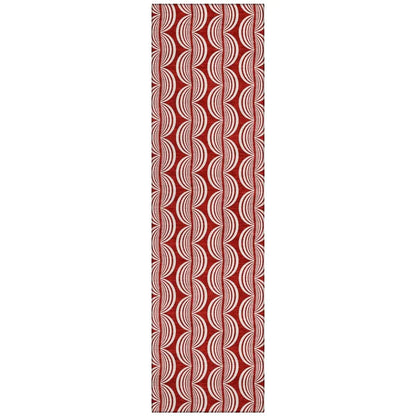 Kairova Red Washable Indoor-Outdoor Rug-Outdoor Rugs-LOOMLAN Rugs-2'3" x 7'6"-LOOMLAN