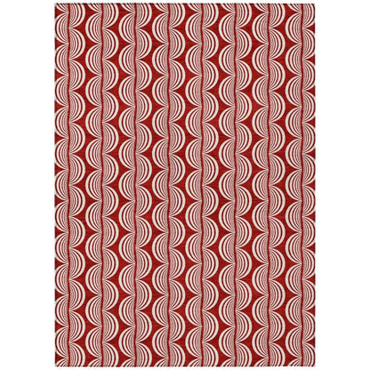 Kairova Red Washable Indoor-Outdoor Rug-Outdoor Rugs-LOOMLAN Rugs-2'6" x 3'10"-LOOMLAN