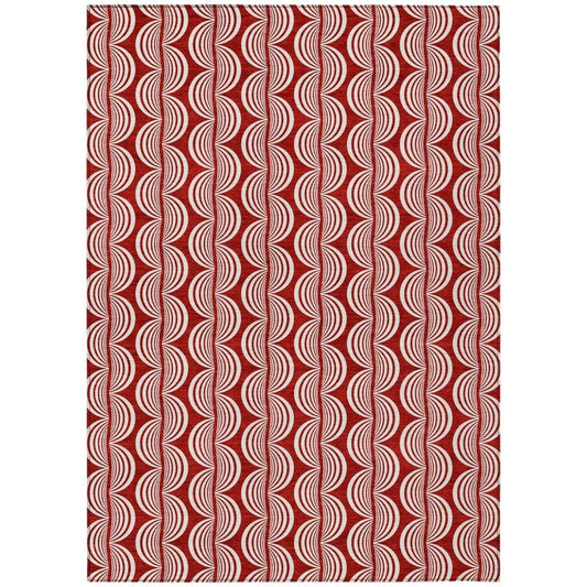 Kairova Red Washable Indoor-Outdoor Rug-Outdoor Rugs-LOOMLAN Rugs-2'6" x 3'10"-LOOMLAN