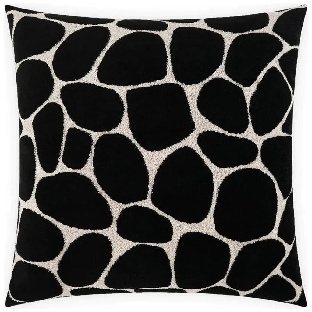 Kalani Onyx Black Throw Pillow With Insert - LOOMLAN - D.V. Kap - Throw Pillows