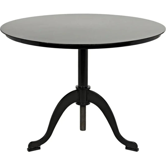Kaldera Black Steel Round Side Table - LOOMLAN - Noir - Side Tables