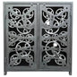 Industrial Gears Black Metal Accent Cabinet - LOOMLAN - LOOMLAN - Accent Cabinets