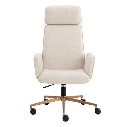 Kalev Office Chair Chacha Cream with-Office Chairs-SUNPAN-LOOMLAN