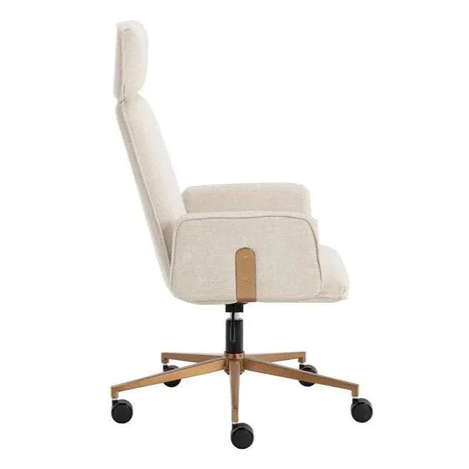 Kalev Office Chair Chacha Cream with-Office Chairs-SUNPAN-LOOMLAN