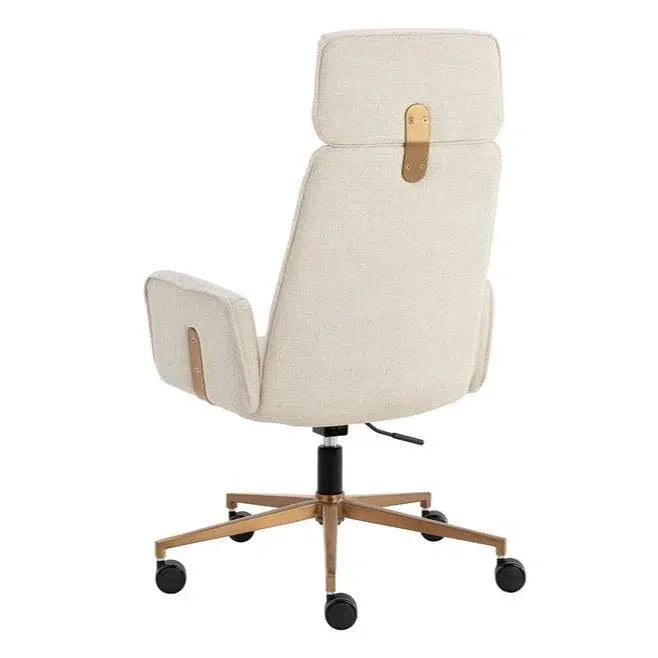 Kalev Office Chair Chacha Cream with-Office Chairs-SUNPAN-LOOMLAN