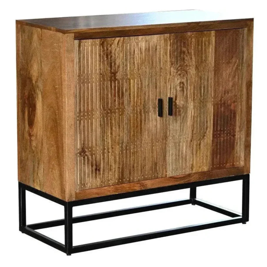 Stinson Brown Wood 2 Door Cabinet - LOOMLAN - LOOMLAN - Accent Cabinets