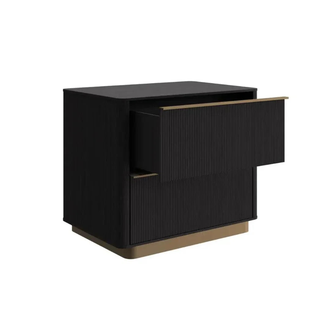 Kalla 2 Drawers Wooden Nightstand - LOOMLAN - SUNPAN - Nightstands