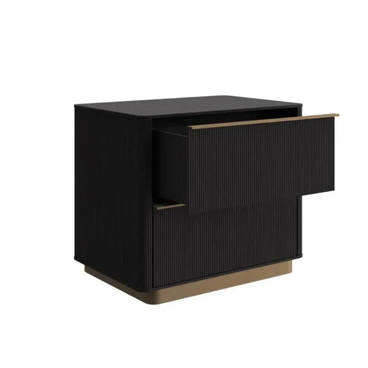 Kalla 2 Drawers Wooden Nightstand - LOOMLAN - SUNPAN - Nightstands