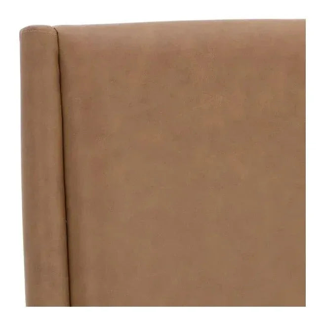 Kalla Dining Chair - Milliken Cognac Gold Foot Caps 2PC - LOOMLAN - SUNPAN - Dining Chairs