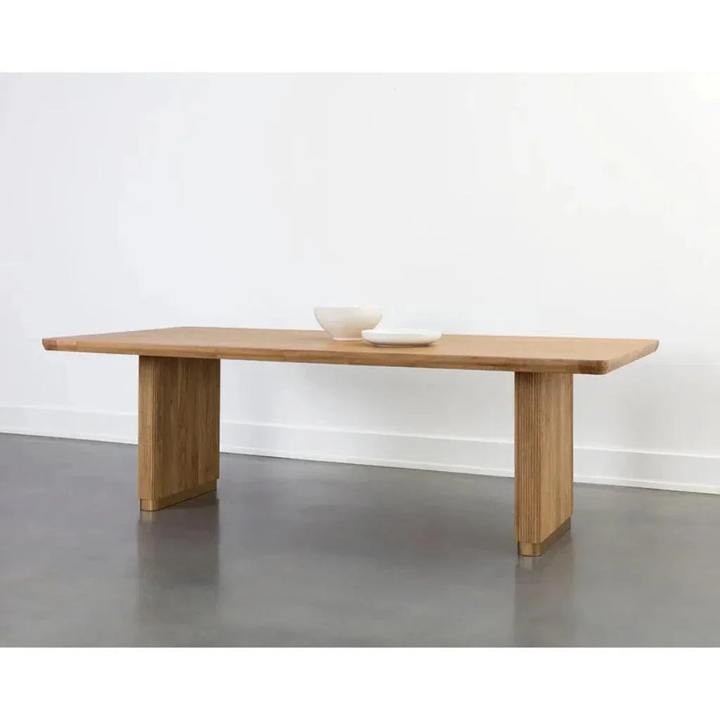 Kalla Rectangle Wooden Dining Table-Dining Tables-SUNPAN-LOOMLAN