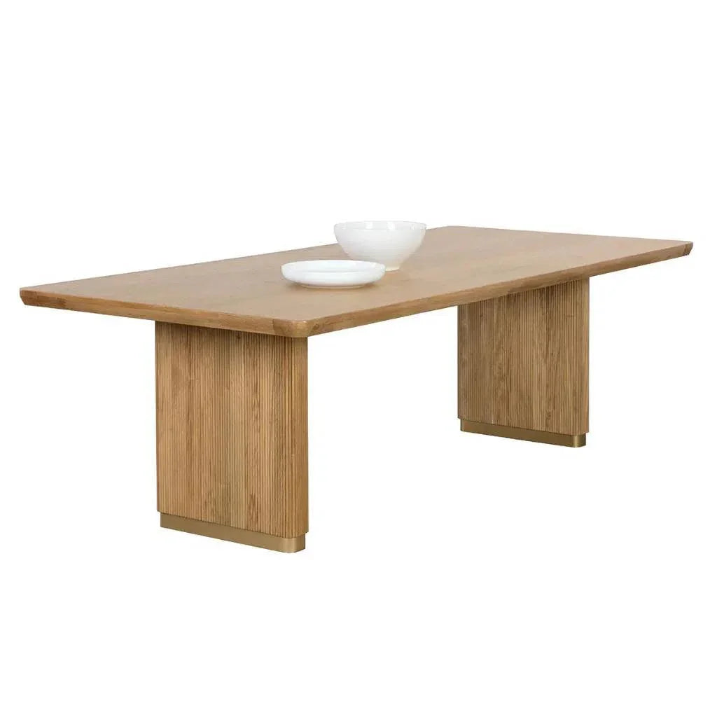 Kalla Rectangle Wooden Dining Table-Dining Tables-SUNPAN-LOOMLAN