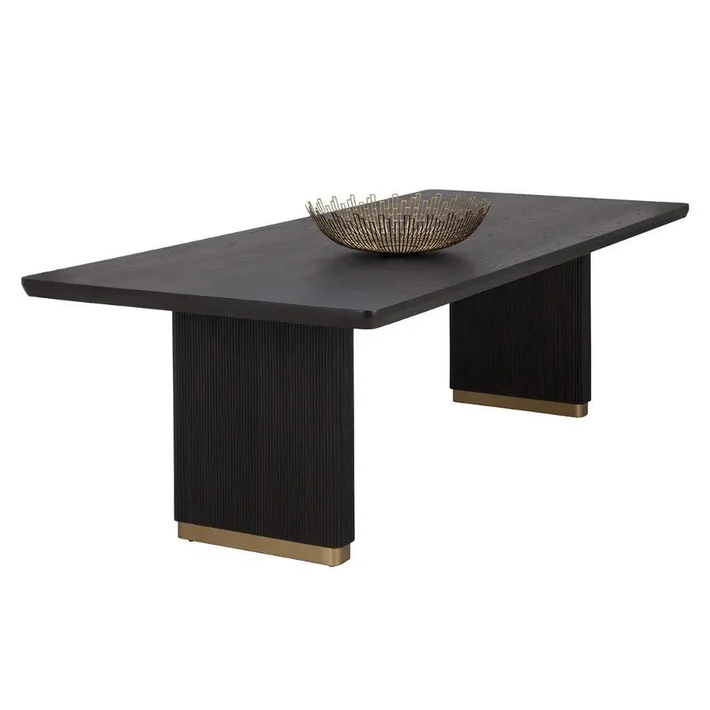 Kalla Rectangle Wooden Dining Table-Dining Tables-SUNPAN-LOOMLAN