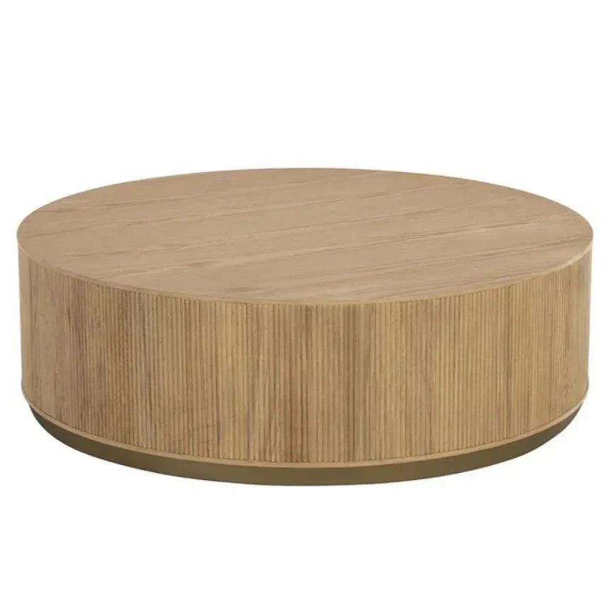 Kalla Wooden Round Coffee Table - LOOMLAN - SUNPAN - Coffee Tables