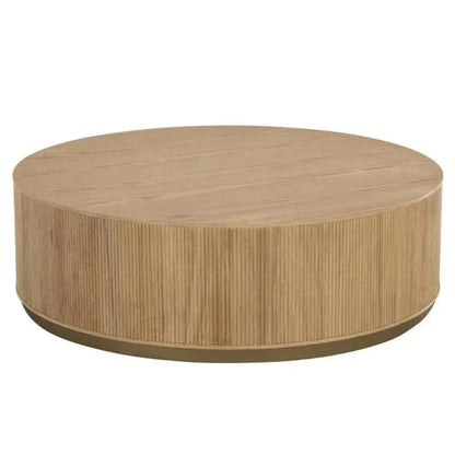 Kalla Wooden Round Coffee Table - LOOMLAN - SUNPAN - Coffee Tables