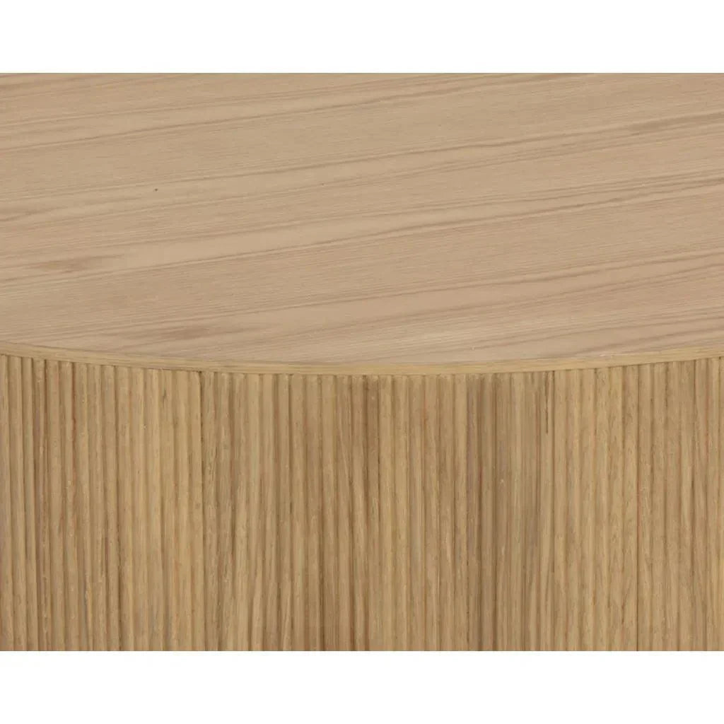 Kalla Wooden Round Coffee Table - LOOMLAN - SUNPAN - Coffee Tables