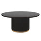Kalla Wooden Round Dining Table-Dining Tables-SUNPAN-Charcoal-LOOMLAN