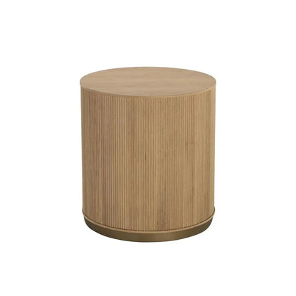 Kalla Wooden Round Side Table - LOOMLAN - SUNPAN - Side Tables