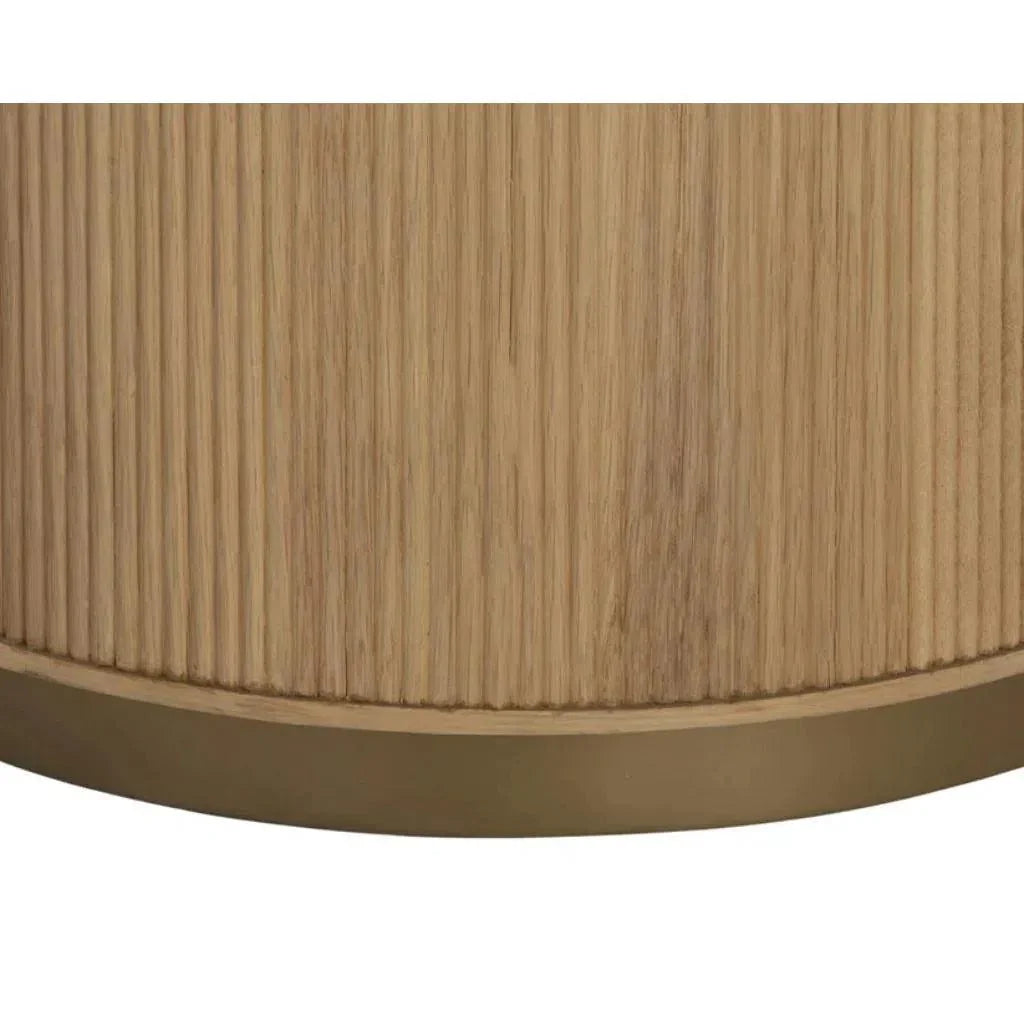 Kalla Wooden Round Side Table - LOOMLAN - SUNPAN - Side Tables