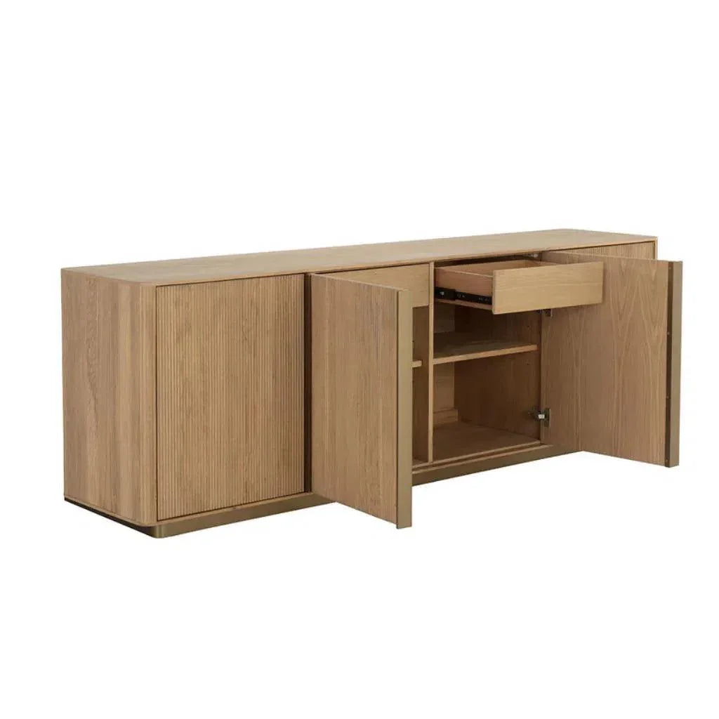 Kalla Wooden Steel Sideboard - LOOMLAN - SUNPAN - Sideboards