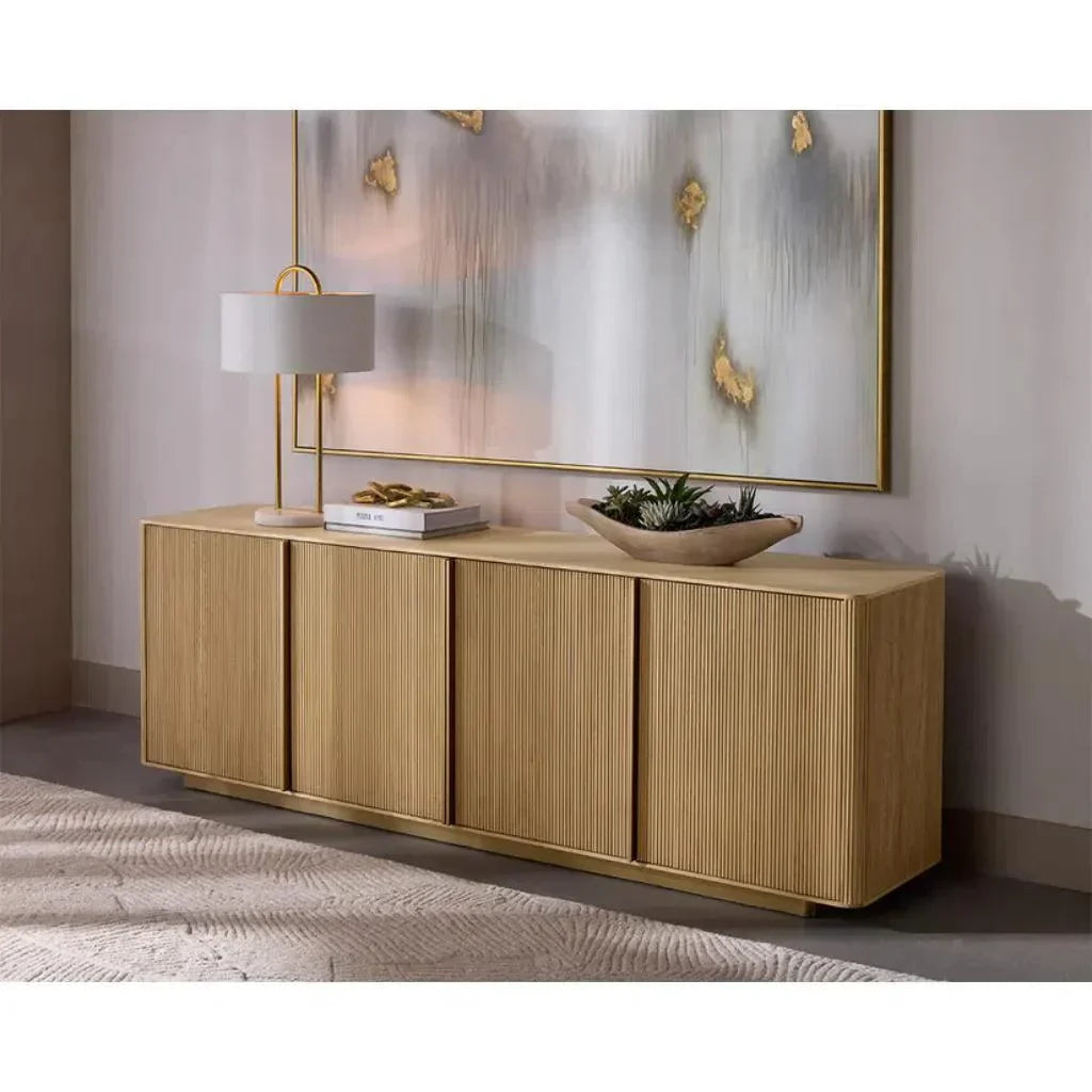 Kalla Wooden Steel Sideboard - LOOMLAN - SUNPAN - Sideboards