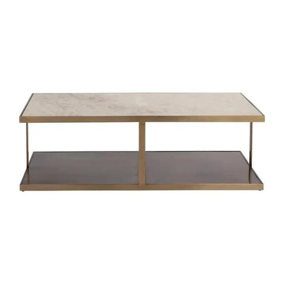 Kamali Coffee Table Marble Antique Gold Base - LOOMLAN - SUNPAN - Coffee Tables