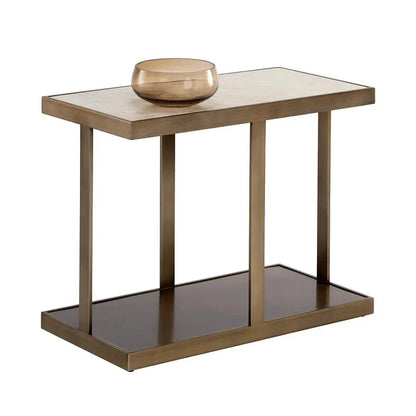 Kamali Side Table Marble Gold Stainless Steel - LOOMLAN - SUNPAN - Side Tables