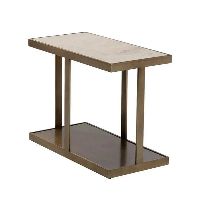Kamali Side Table Marble Gold Stainless Steel - LOOMLAN - SUNPAN - Side Tables