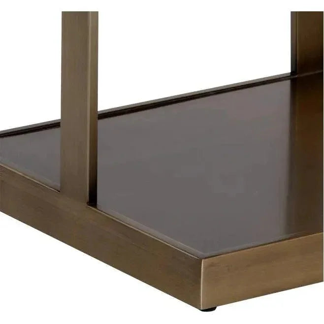 Kamali Side Table Marble Gold Stainless Steel - LOOMLAN - SUNPAN - Side Tables