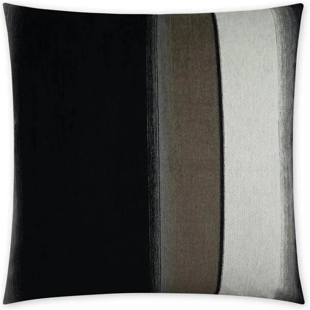Kamara Ebony Abstract Black Large Throw Pillow Insert - LOOMLAN - D.V. Kap - Throw Pillows