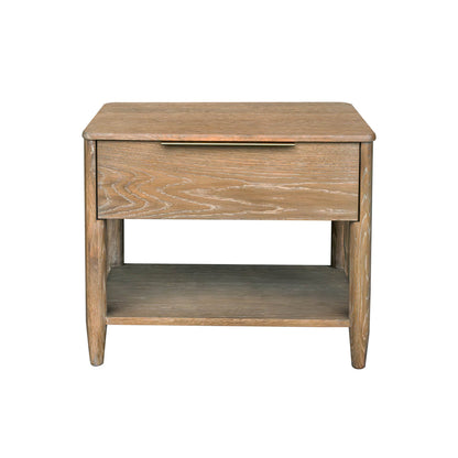 Kamelia One Drawer Wood Nightstand-Nightstands-LH Imports-LOOMLAN