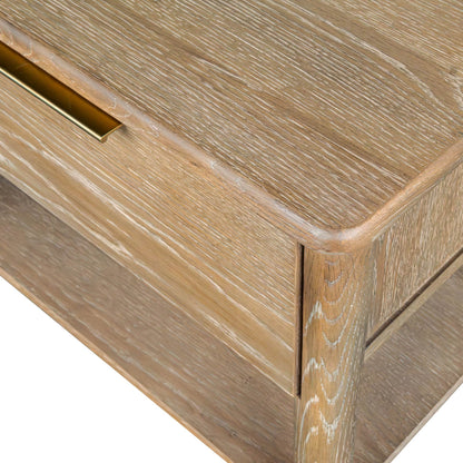 Kamelia One Drawer Wood Nightstand-Nightstands-LH Imports-LOOMLAN