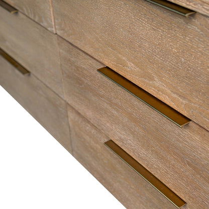 Kamelia Six Drawers Wood Dresser-Dressers-LH Imports-LOOMLAN